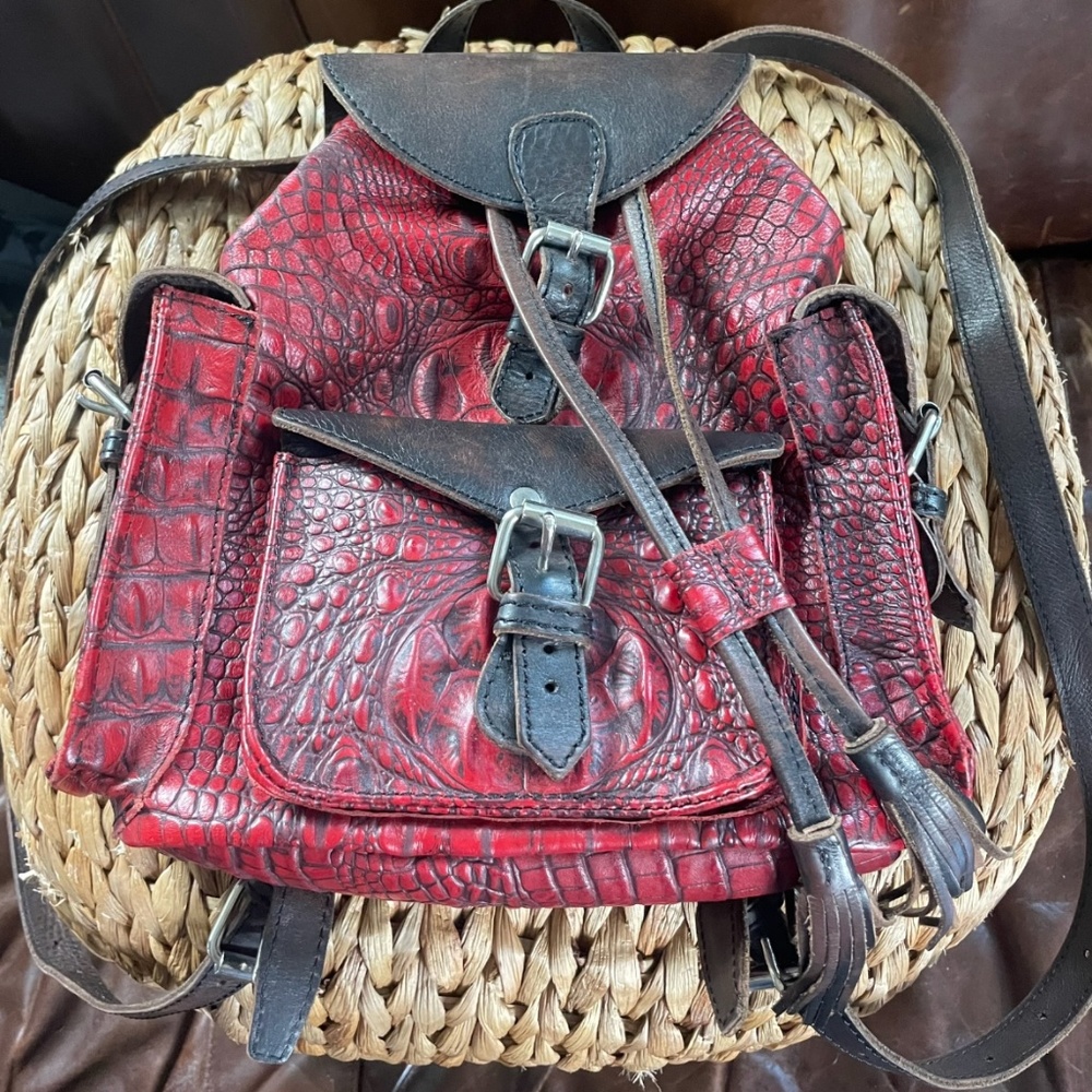 Free Bird Red leather purse